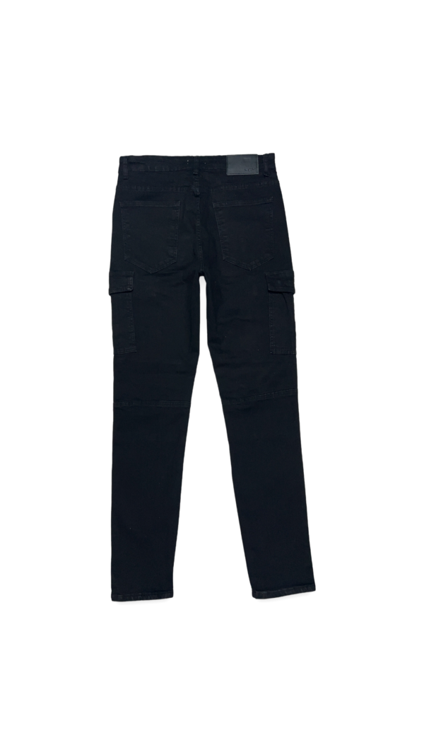 Jeans Hombre Cargo Negro Oscuro - Imagen 9