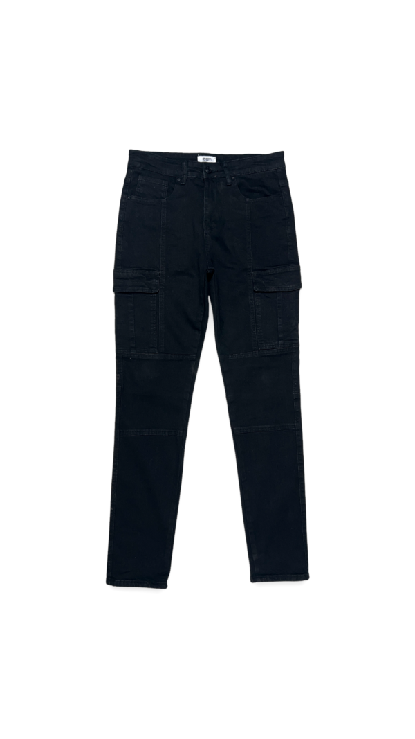 Jeans Hombre Cargo Negro Oscuro - Imagen 8