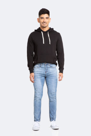 Jeans Hombre Skinny Azul Claro Con Destroyer