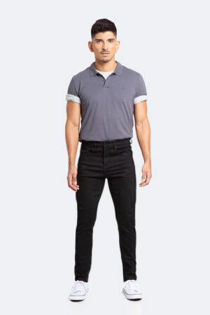Jeans Hombre Skinny Negro Oscuro