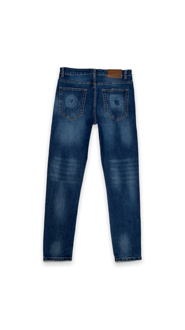 Jeans Hombre Skinny Azul Focalizado Suave Drimen Destroyer - Imagen 9