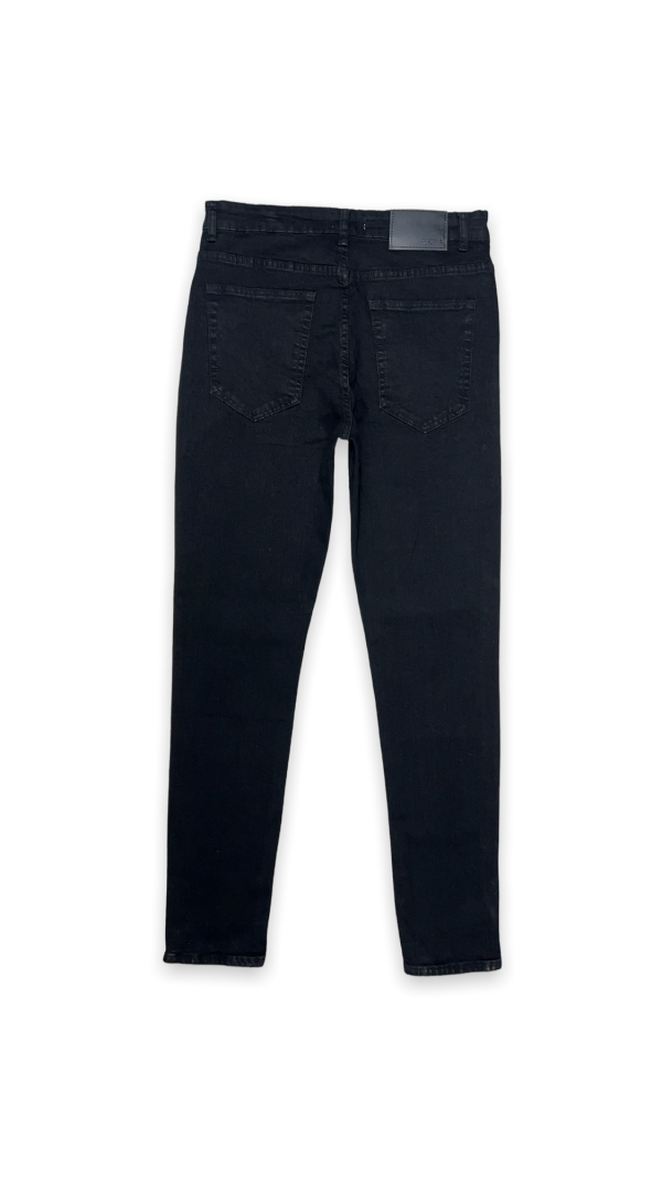 Jeans Hombre Slim Negro Liso - Imagen 8