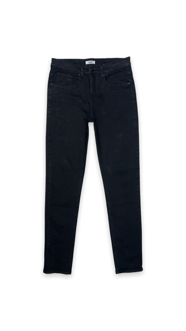 Jeans Hombre Slim Negro Liso - Imagen 7