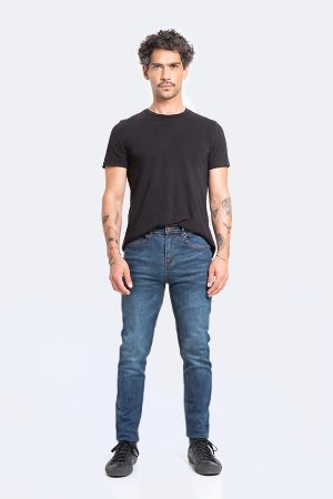 Jeans Hombre Slim Azul Focalizado Suave