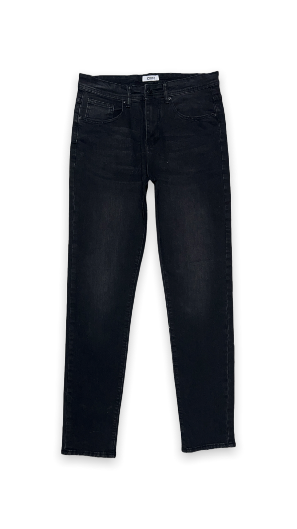 Jeans Hombre Slim Negro Oscuro Liso - Imagen 8