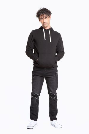 Jeans Hombre Slim Negro Focalizado Suave Destroyer