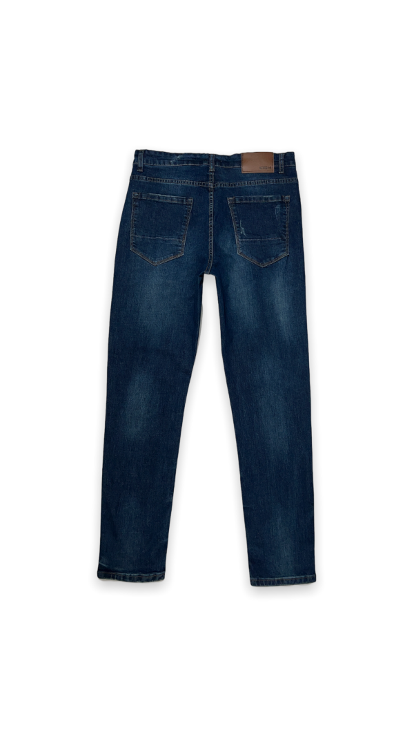 Jeans Hombre Skinny Azul Oscuro Focalizado Suave Drimen - Imagen 9