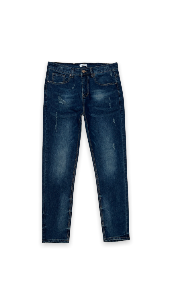 Jeans Hombre Skinny Azul Oscuro Focalizado Suave Drimen - Imagen 8