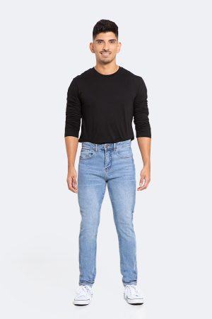 Jeans Hombre Slim azul claro Focalizado Suave